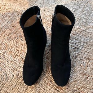Margaux Black Suede Ankle Boots